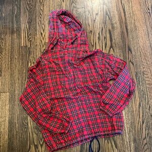 Vintage flannel hoodie